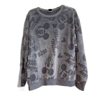 Disney Mickey Mouse Soft Gray Pullover size 2X crewneck sweatshirt
